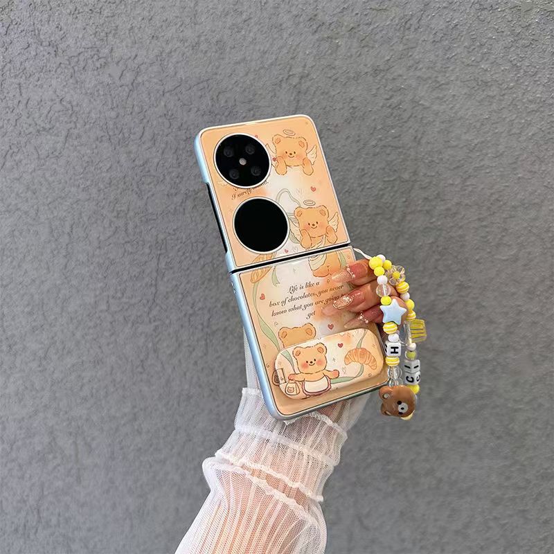 Glass Folding Phone Case Suitable for Samsung Zflip3, Huawei P50Pocket, Xiaomi Anti-Drop Case, Full-Cover Type Glass Folding Phone Case Suitable for Samsung Zflip3, Huawei P50Pocket, Xiaomi Anti-Drop Case, Full-Cover Type