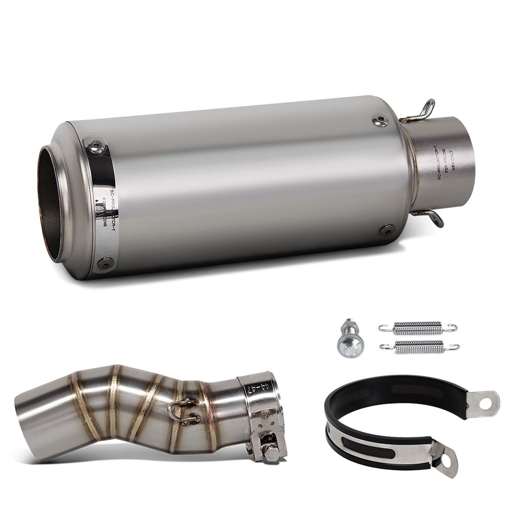 Suitable for Chunfeng 450Mt Stainless Steel Middle Section Sc Straight-Through Scorpion Barrel Tail Section Motorcycle Modified Exhaust Pipe