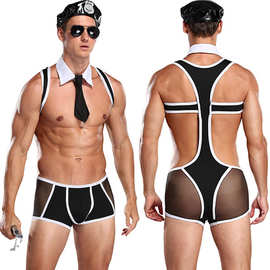 教官角色激情诱惑狂野男士情趣内衣警察制服套装角色扮演小鲜肉服