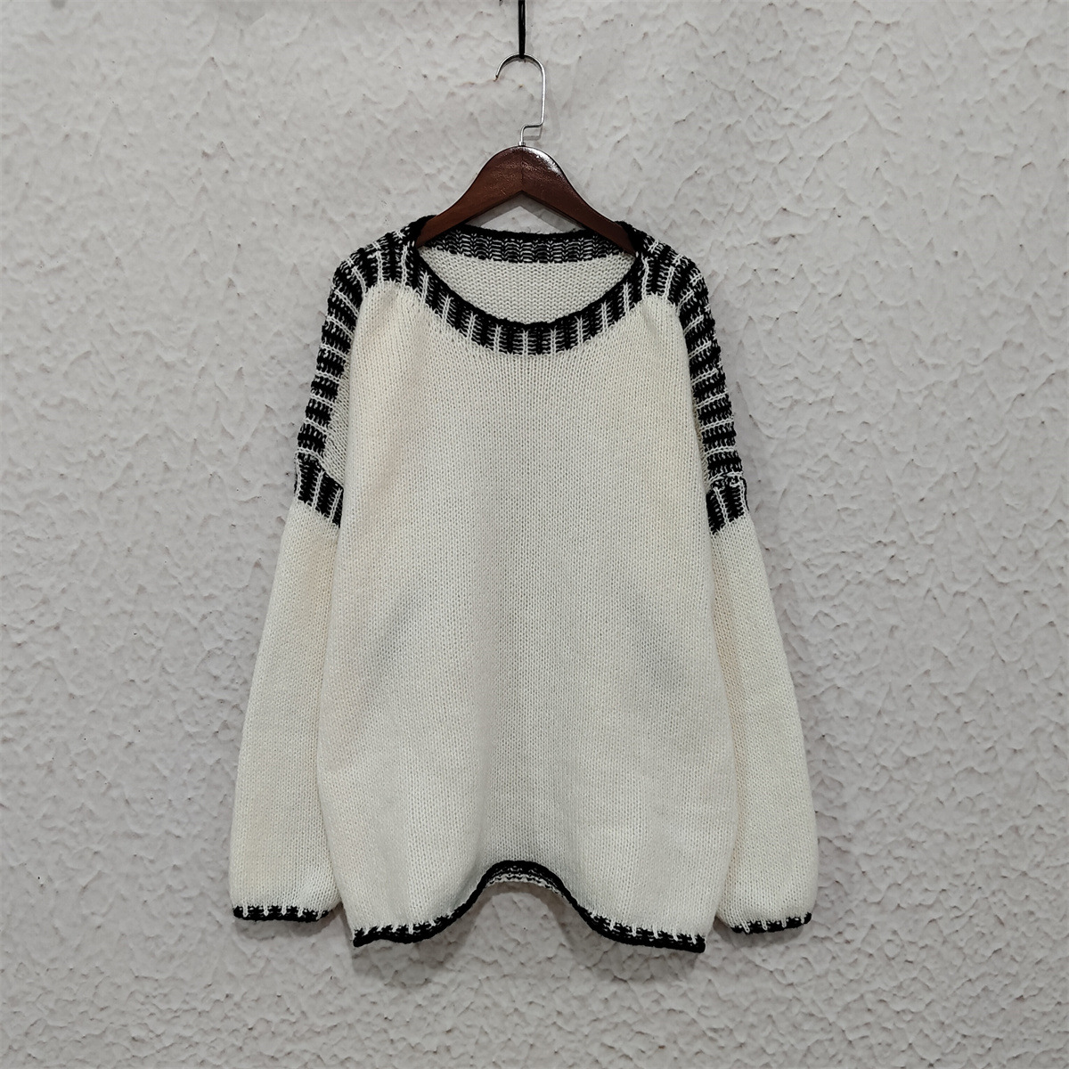 Women's Clothing Pullover Long Sleeved Casual Knitted Sweater_voghion.com