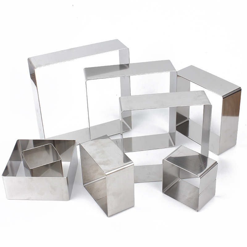 5cm high square stainless steel mousse ring cake mold baking tools 4 6 8 9 10 12 14 inches