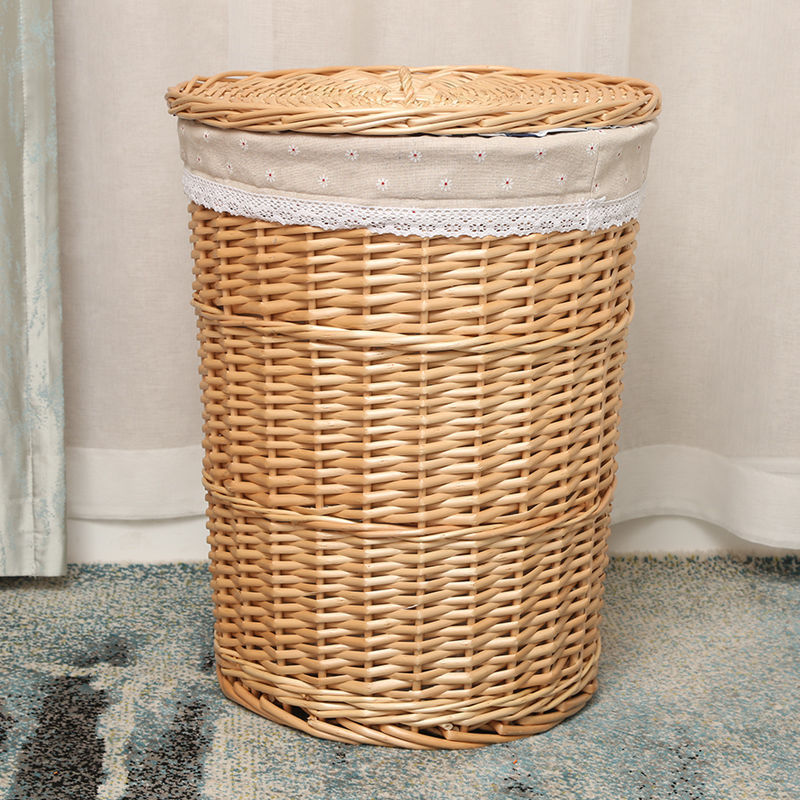 Cesta de almacenamiento de ropa sucia tejida de caña Cesta de ropa sucia Cesta de almacenamiento de ropa sucia