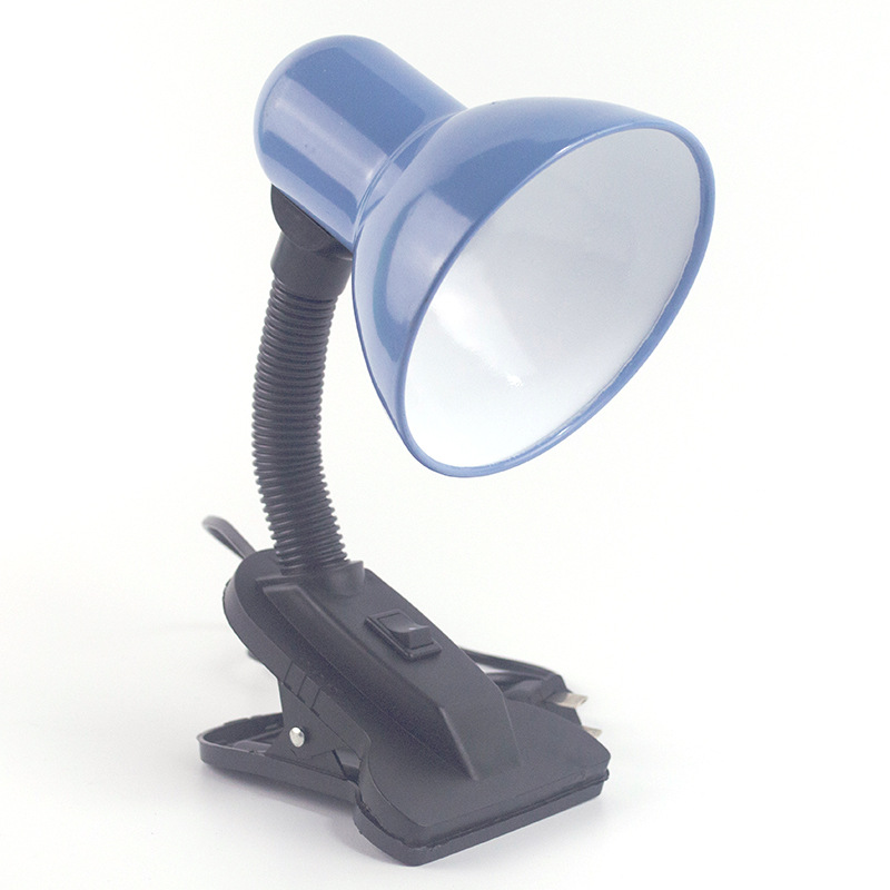 Lámpara de escritorio tradicional pequeña, brazo flexible, interruptor de un solo botón, colores variados