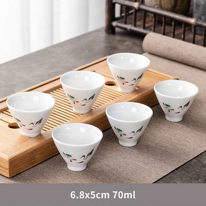 백자 버킷 컵-만다린 오리 오페라 로터스 6 팩