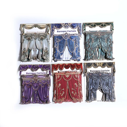 Beautiful Day Hard Card – Baroque Curtain Series: 10 Hand Account Materials for Baroque-Themed Curtains, Available in 6 Designs