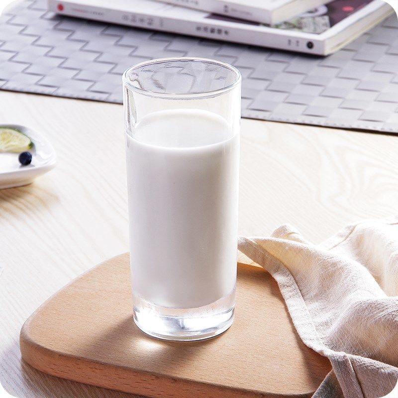 Taza de agua de vidrio Taza de leche resistente al calor Taza de bebida larga Taza de té redonda gruesa para el hogar Taza de jugo Taza de comedor Taza de enjuague bucal de hotel