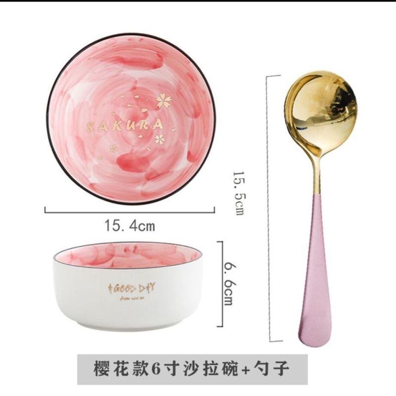 学生寮の家庭用インスタントラーメンボウルスープボウル魚プレート深皿釉下色手描きセラミック食器クリエイティブイン|undefined