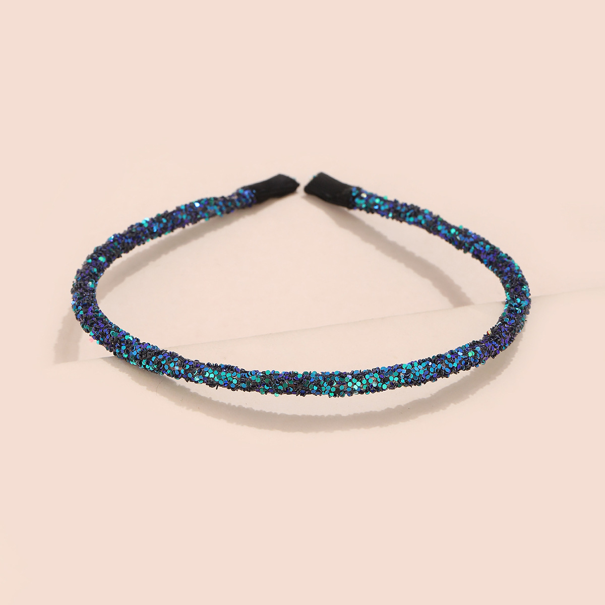 Nuevo estilo europeo y americano de Navidad transfronterizas joyas de cabello de pañuelo de cabeza de mujer cebolla dorada brillante polvo de cabello fija fuente de tarjeta de cabello fina