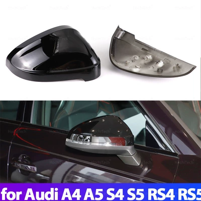 Foreign trade hot in stock suitable for Audi A4 S4 RS4 A5 S5 RS5 B9 bright black replacement mirror shell