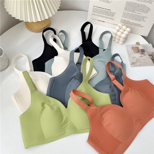 Seamless underwear for women, thin style, push-up big breasts, small breasts, anti-sagging, women's special no-wire bra for small breasts