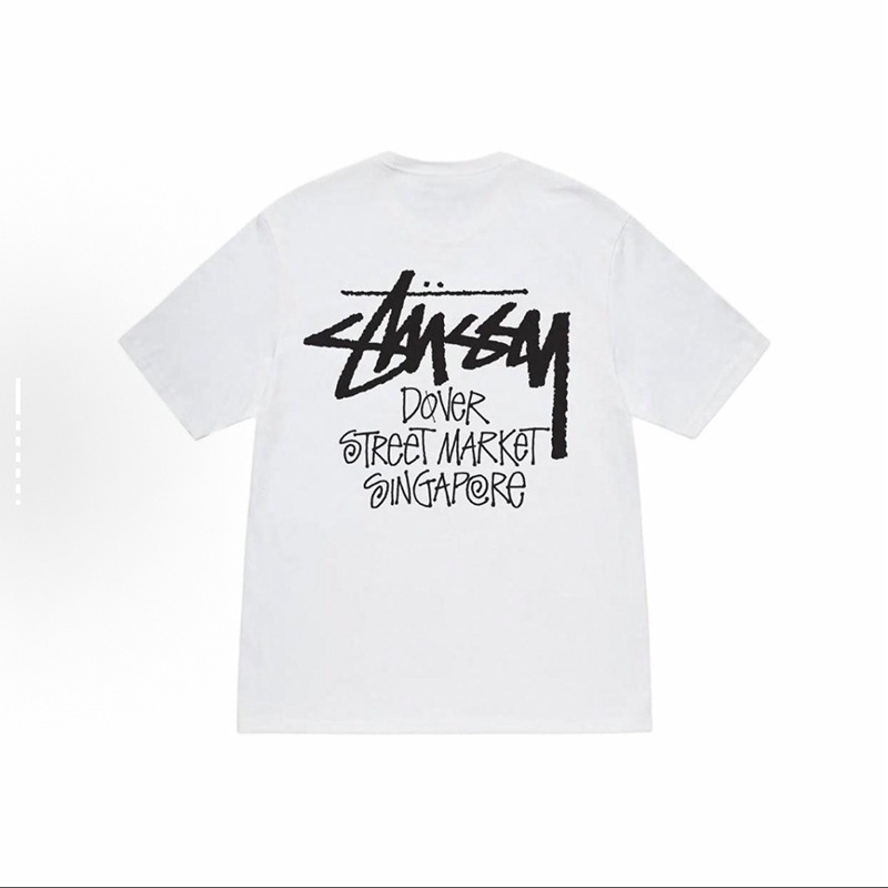 2025 新しい stussy ステューシー男性と女性の半袖 Tシャツ夏の男性と女性のルーズ 230 グラムヘビーウェイト高品質 Tシャツ|undefined