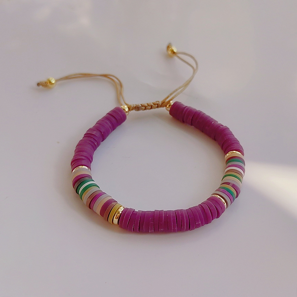 Vacation Geometric soft clay Copper Beaded Womenu0027S Bracelets