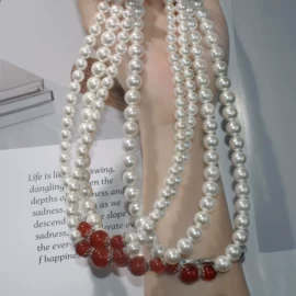 项链;耳钉;玛瑙项饰