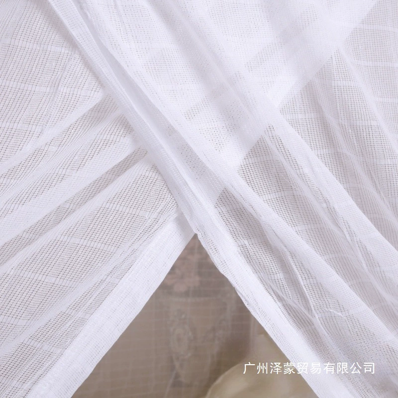 Хлопчатобумажная марлевая москитная сетка с двойной нитью, утолщенная, старомодная, традиционная, однодверная, пылезащитная, с бамбуковой веревкой для крепления