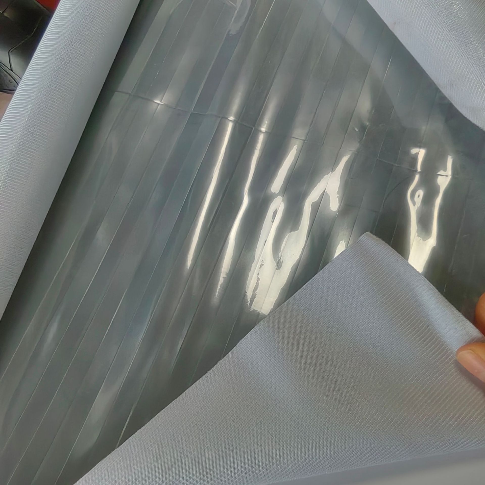 反光背心工作服用条纹反光晶格带条纹晶钻级反光银色布基反光晶格