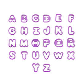 26英文字母饼干模蛋糕切模具印花模水果寿司模烘焙翻糖模造型