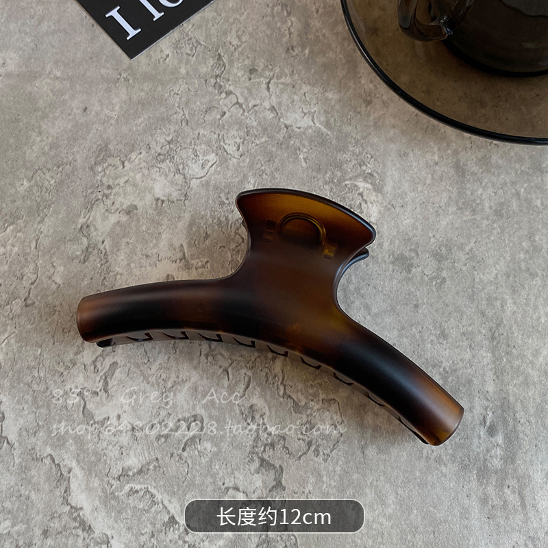 中号抓夹女新款后脑勺鲨鱼夹高级气质发夹小号发量少盘发夹子头饰|undefined