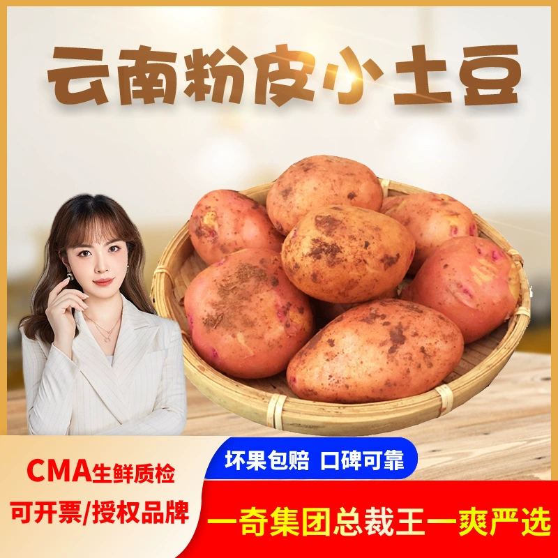 [Yan Xuan] Юньнань Красная кожура Восковой картофель Генерирует 5 Цзинь Мука Восковой картофель Свежие овощи Красочный картофель