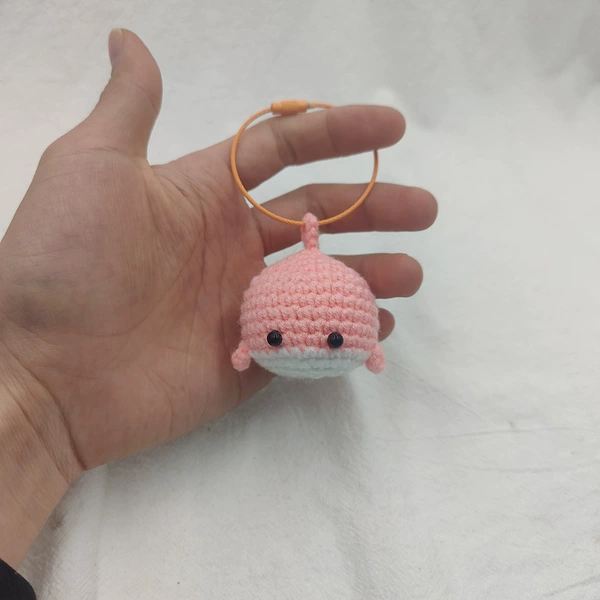 Pink whale orange buckle