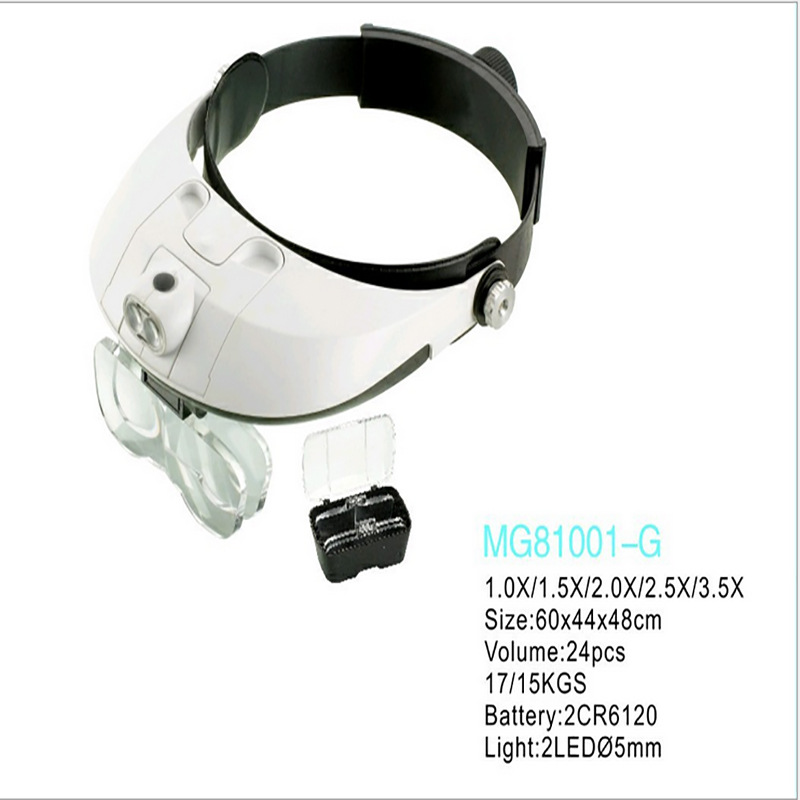 放大眼镜带LED灯阅读看书看报刺绣雕刻头戴式便捷高清高倍眼镜型