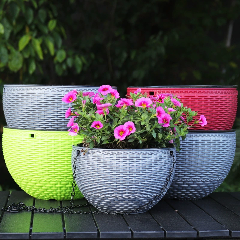 Подвесной умывальник в виде ротанга, ленивый самовпитывающийся утолщенный пластиковый цветочный горшок, подвесной креативный зеленый редис, Петуния, подвесной умывальник
