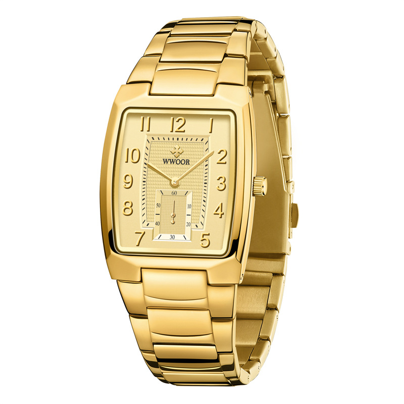WWOOR/Hold Love 8837 nueva moda personalizada movimiento de cuarzo Correa acero simple creativo reloj casual los hombres