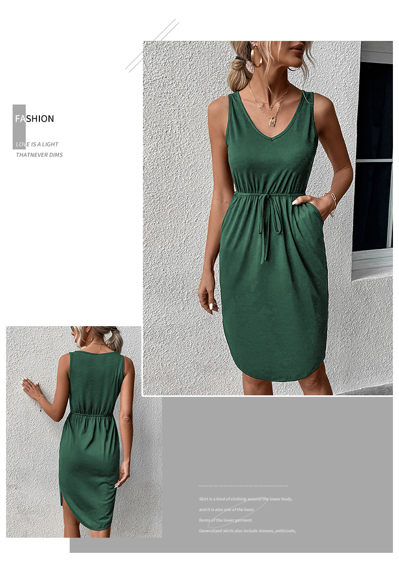 Summer Women Wear Sleeveless Casual Solid Color Dress 15 Summer Women Wear Sleeveless Casual Solid Color Dress