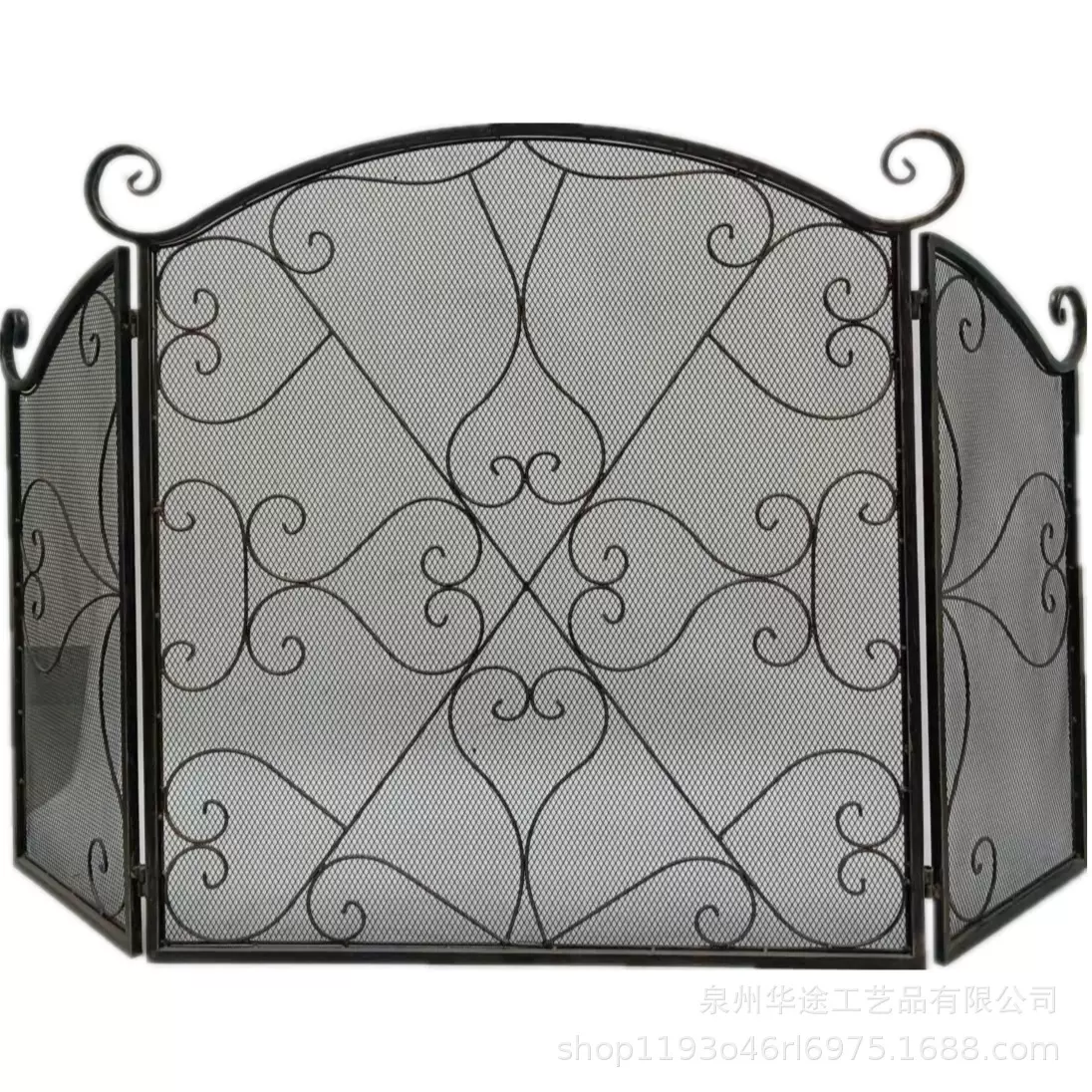 铁艺金属壁炉屏风复古挡网防护栏壁炉罩火炉围挡FIREPLACE SCREEN