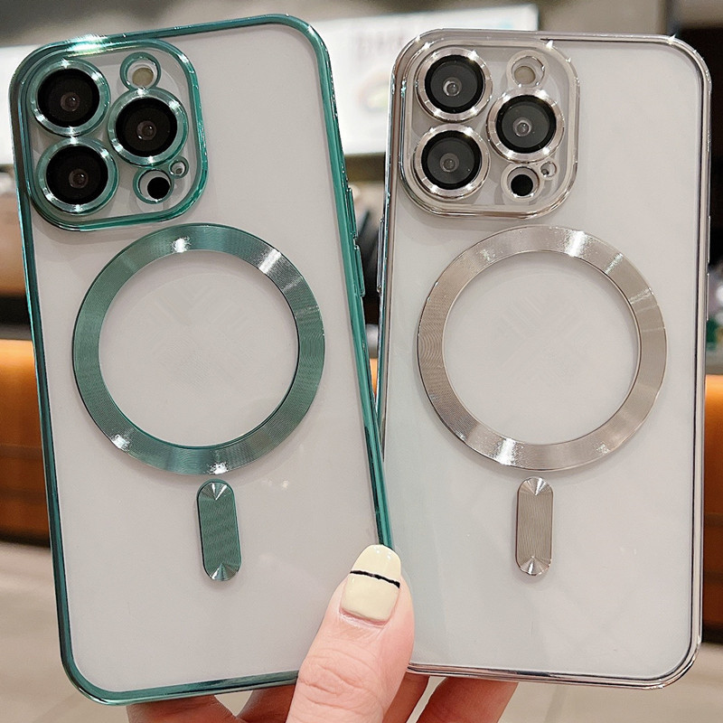 Suitable for Iphone16 Electroplating Magnetic Charging 17Pro Mobile Phone Case 11 Apple 14 Pure Color 13 Transparent 12 Export X Suitable for Iphone16 Electroplating Magnetic Charging 17Pro Mobile Phone Case 11 Apple 14 Pure Color 13 Transparent 12 Export X