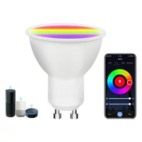 Граффити WIFI Smart GU10 Light Cup RGBCW затемненный цвет, звук управления прожектор Поддержка Alexa динамик