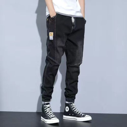 Autumn and Winter Men's Straight Leg Jeans, Loose Streetwear Brand, Slouchy Ankle Workwear Casual Long Pants for Men, Korean Style