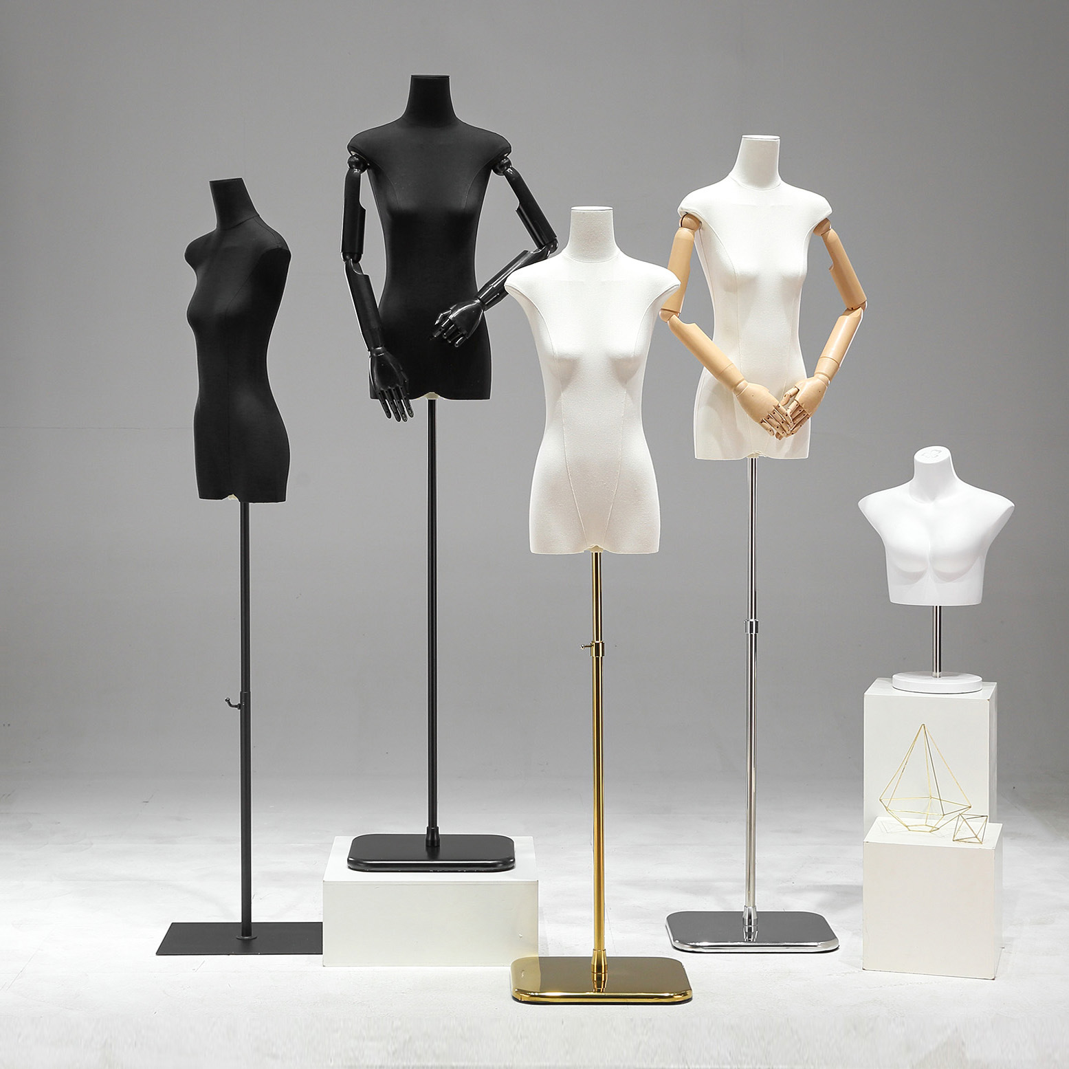 Tienda de ropa de 13 líneas de cuerpo plano plano de pecho medio cuerpo completo maniquí modelo de plataforma props tienda de ropa de mujer escaparate de exhibición