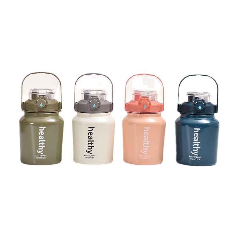 Nueva sola bebida doble Cubo de azúcar grande taza del vientre 316 Acero inoxidable vacío gran capacidad hervidor portátil al aire libre con paja