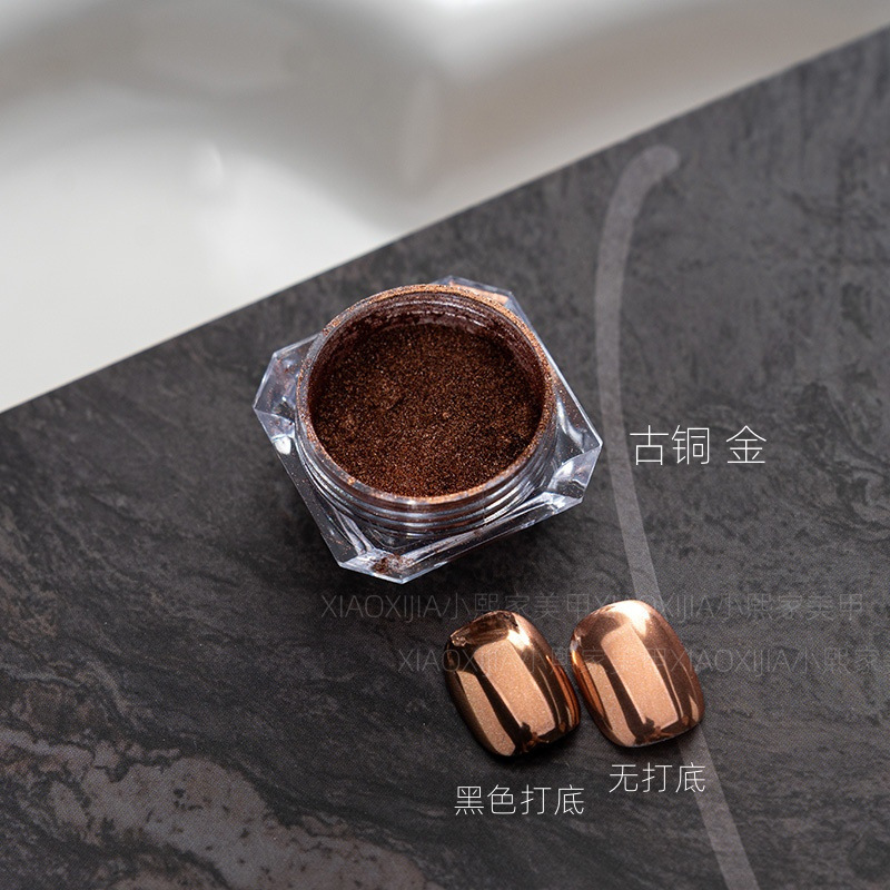 跨境魔镜粉复古金银色闪粉重金属镜面墨镜粉极光粉爆闪美甲饰品|undefined