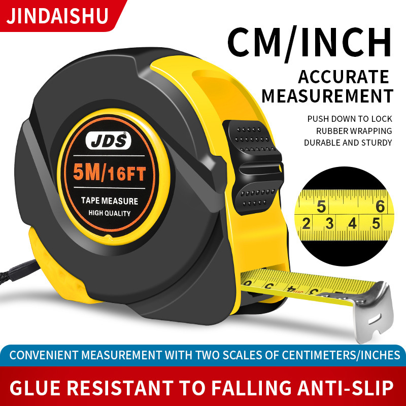 Cross-border tape measure inch 5 meters anti-fall tape measure thickened hard box measure 7.5 meters 10 meters ruler meter measuring tool