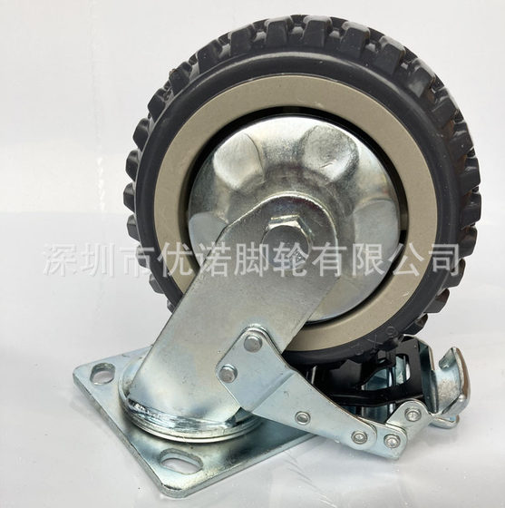 Heavy-duty 4-inch 5-inch 6-inch 8-inch universal wheel gray front fire industrial caster cart mechanical equipment universal wheel