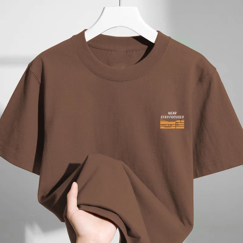 2025 New Summer Men's Short-sleeved T-shirt Trendy Breathable Sweatshirt Round Neck Sports Top Trendy T-shirt