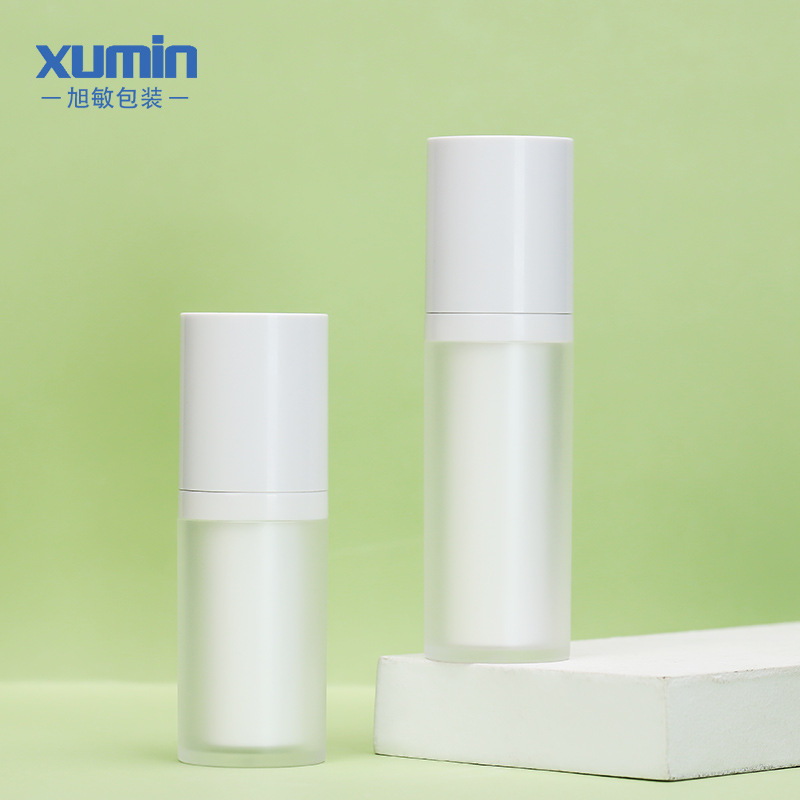 Botella de vacío con revestimiento reemplazable Xumin de 15 ml, botella transparente para rellenar crema para ojos, botella esmerilada de 30 ml para loción o esencia, ecológica