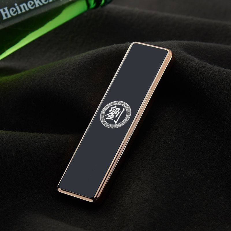 usb充电打火机创意迷你个性防风ins点烟器超薄便携金属电子点烟器|undefined