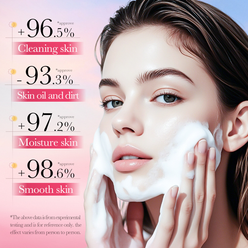 Mousse nettoyante transfrontalière en stock SADOER Sakura Collagen, mousse nettoyante hydratante, vente directe depuis l'étranger_voghion.com