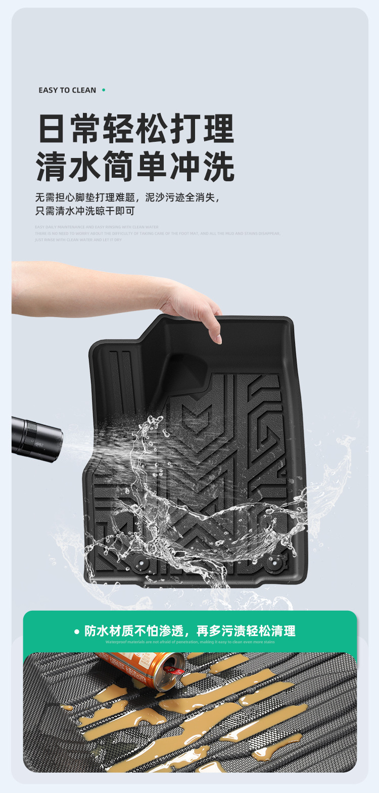 Suitable for 25 models of Dongfeng Mengshi M817 car floor mats, custom-made TPE trunk mat for five-seater vehicles