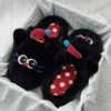 Little black cat slippers [flat heel]