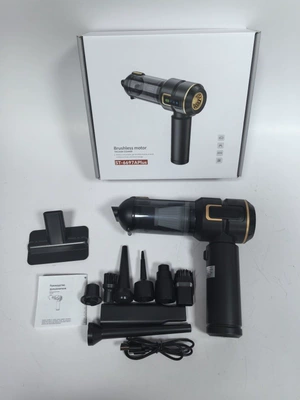 Brushless Lcd Display Power Vacuum: Tozsoranlar - neutral-english-packaging-16000pa3-speed-adjustable-blowing-suction-vacuuming-and-charging-brushless-vacuum-cleaner-with-display-screen-one-touch-emptying-black-and-gold
