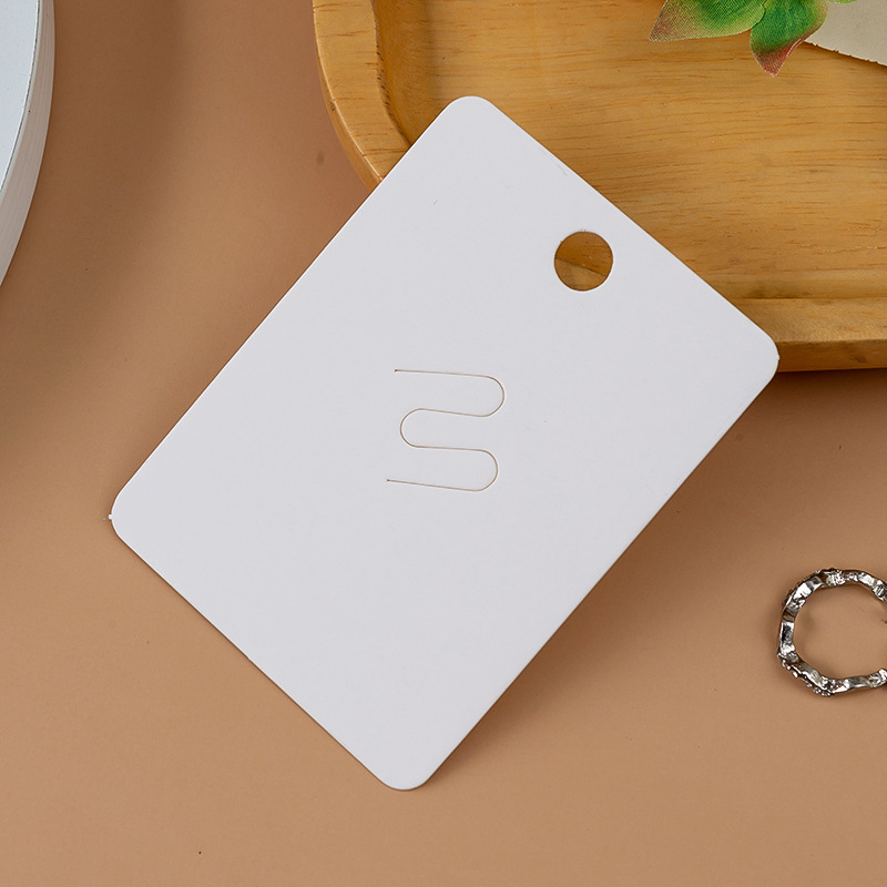 Tarjeta de papel de embalaje anillo tarjeta de clip de pelo pendientes pulsera anillo de pelo broche tarjeta de pendientes personalizada logotipo tarjeta de collar joyería