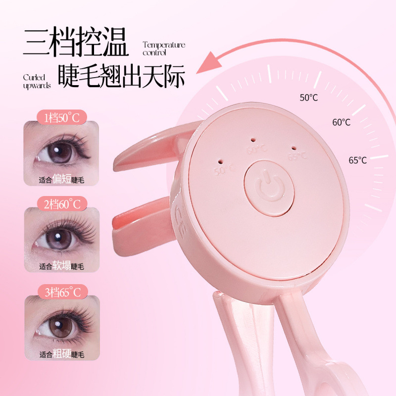 Life Girls Wide Angle Curling Electrocalented Eyelash Clamp Curling Durable Curling Styling Sin Bordes Herramientas de belleza eléctricas