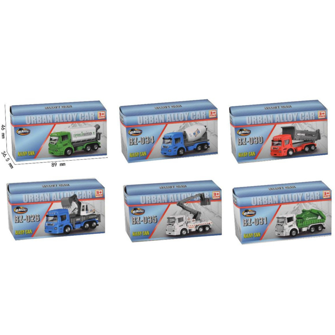 Children's Alloy Car Toys Metal Engineering Vehicles Excavators Urban Sanitation Traffic Vehicles Car Model Ornaments Gifts