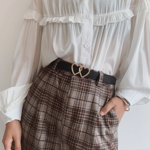 Fashion ins love belt Korean new cute belt women's suit dress girdle girl student trend