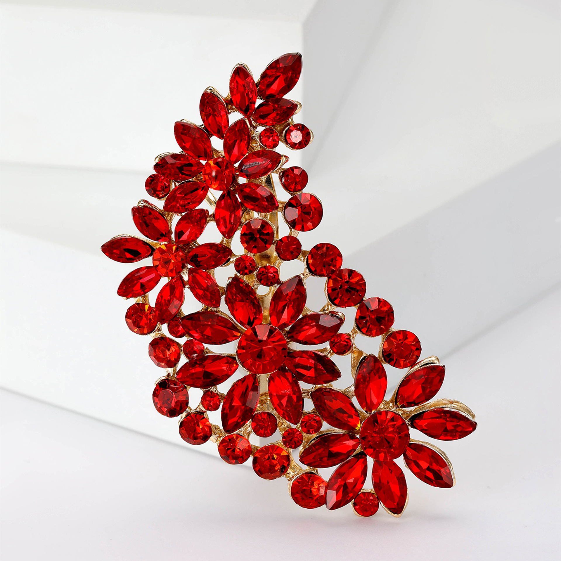 31g Weight Rhinestones Inlay Material Brooches Classification Holiday Occasion Alloy Material Flower Pattern Women's Gender Inlay Design Elegant Style Elegant Pin Flower Alloy Inlay Rhinestones Women's Brooches 29