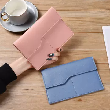 New women's wallet simple fashion storage bag card holder multi-card mobile phone bag solid color large capacity passport bag