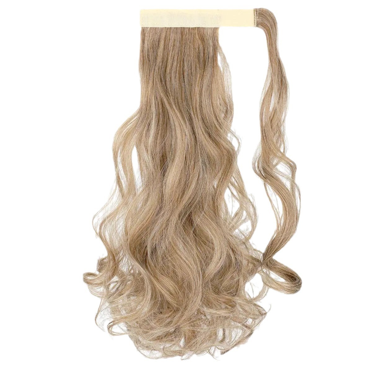 Hestehale med kornpermanent, fluffy, lang, krøllete hestehale, vannbølger, kjemisk fiber, hestehaleparykk_voghion.com